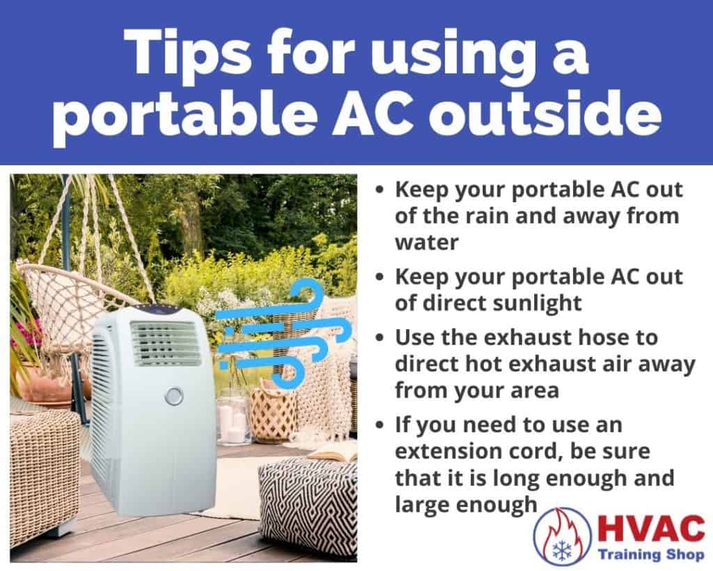 Tips for using a portable AC outside