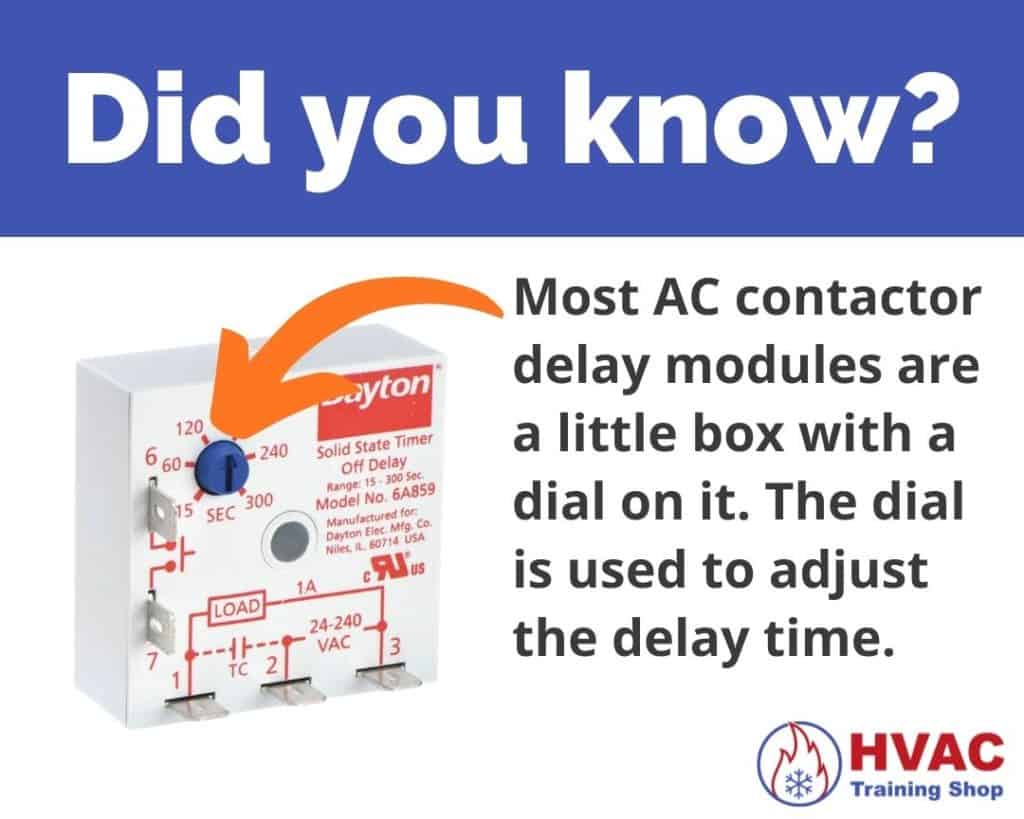 AC contactor delay module