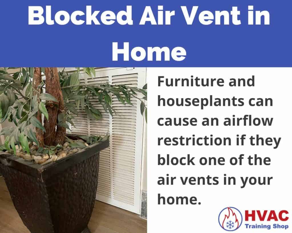 Blocked Air Vent in Home