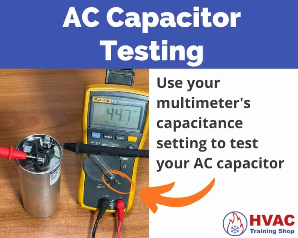 AC Capacitor testing with multimeter