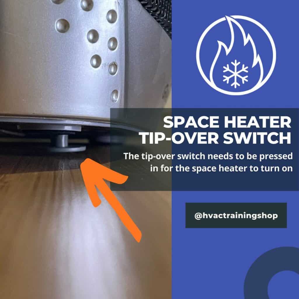 space heater tip over switch